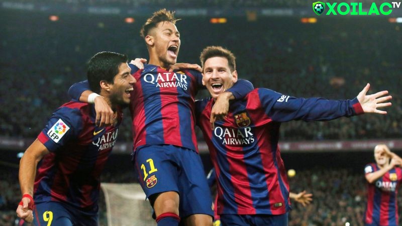 Messi, Neymar, Suarez ăn mừng cùng nhau từng là biểu tượng của Barca Messi, Neymar, Suarez ăn mừng cùng nhau từng là biểu tượng của Barca